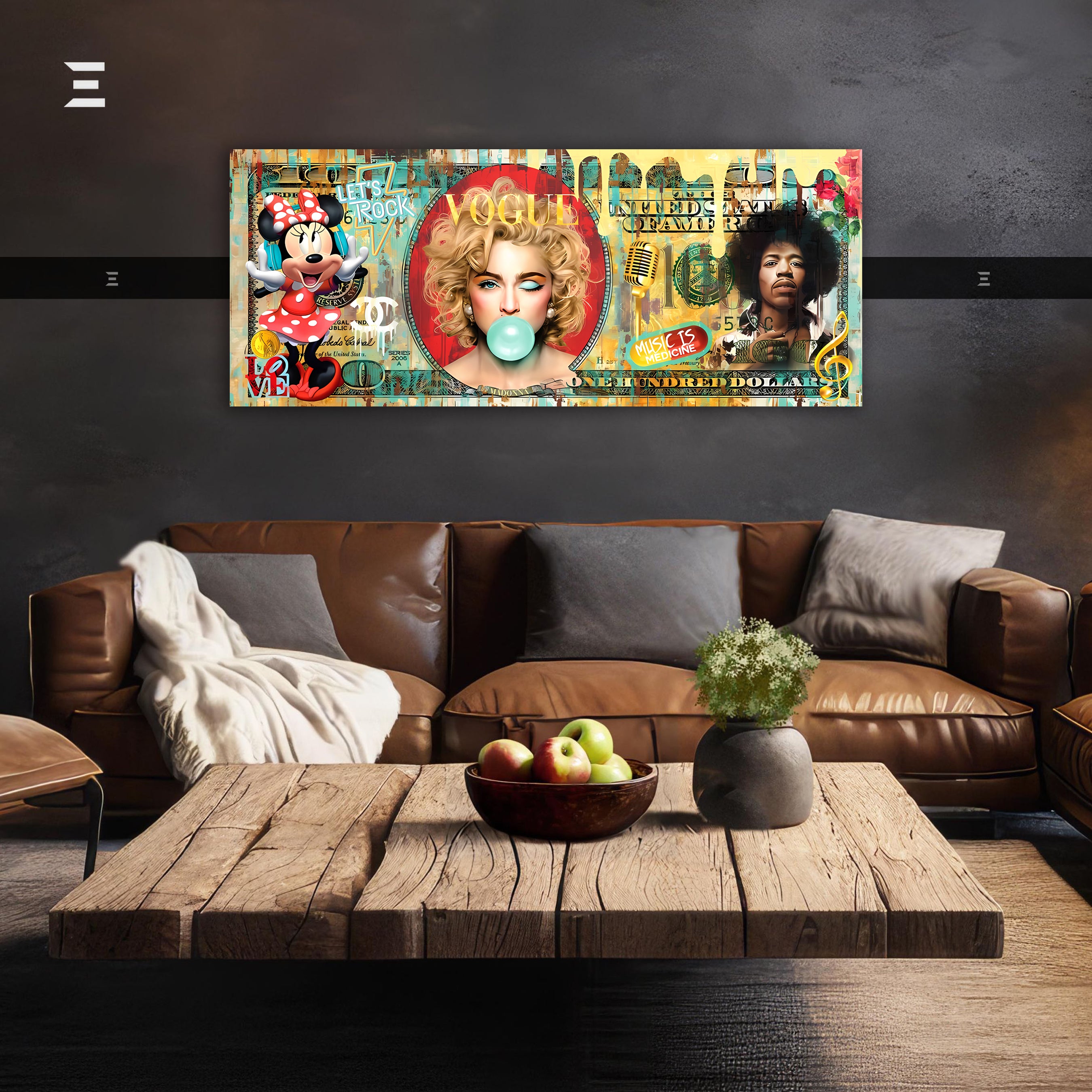 Ultra Wide Wall Art – Vogue Pop Culture Money Edition | IBRELIA™