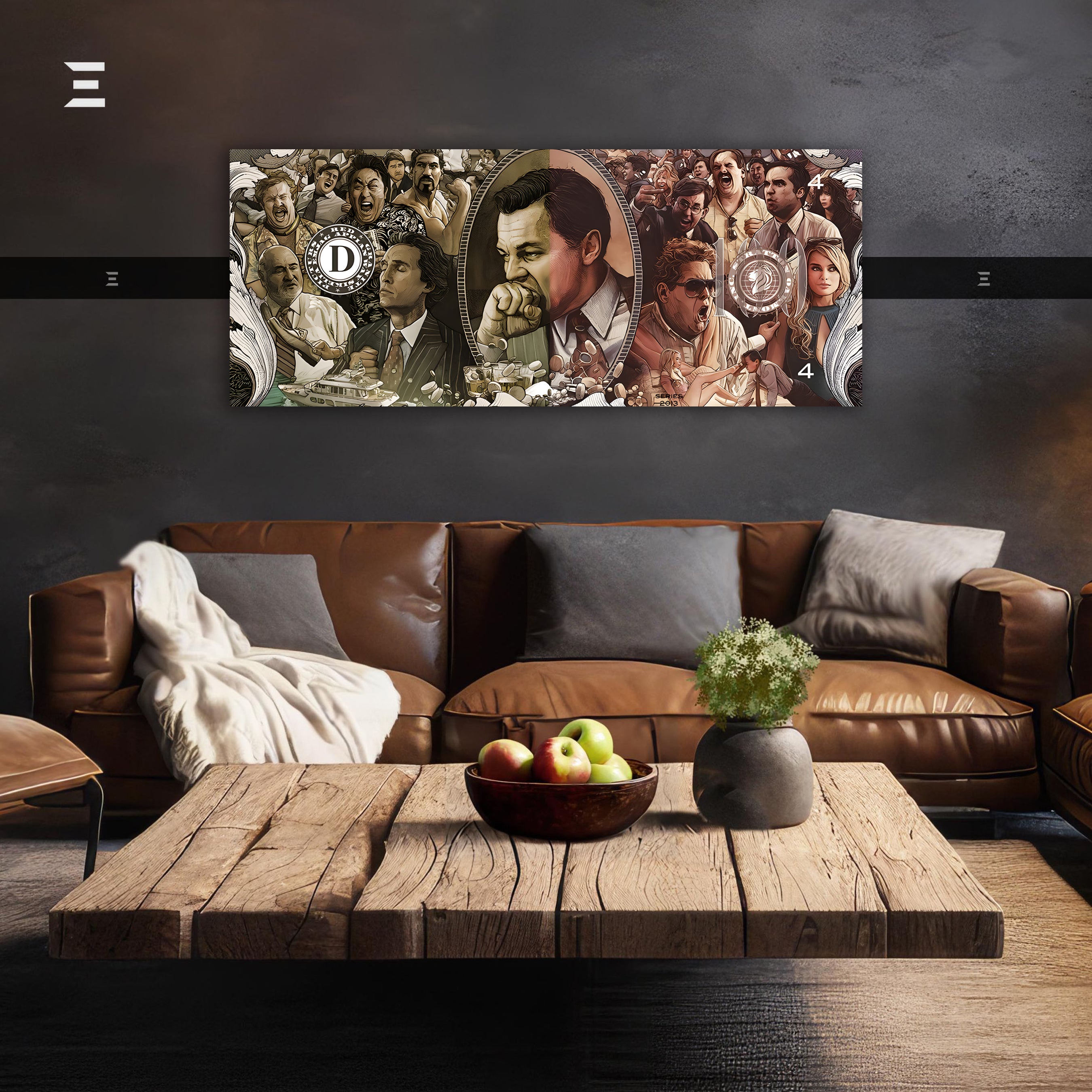 Ultra Wide Wall Art – Wall Street Chaos Illustrated Edition | IBRELIA™