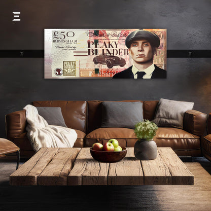 Ultra Wide Wall Art – Peaky Blinders £50 Vintage Note Edition | IBRELIA™