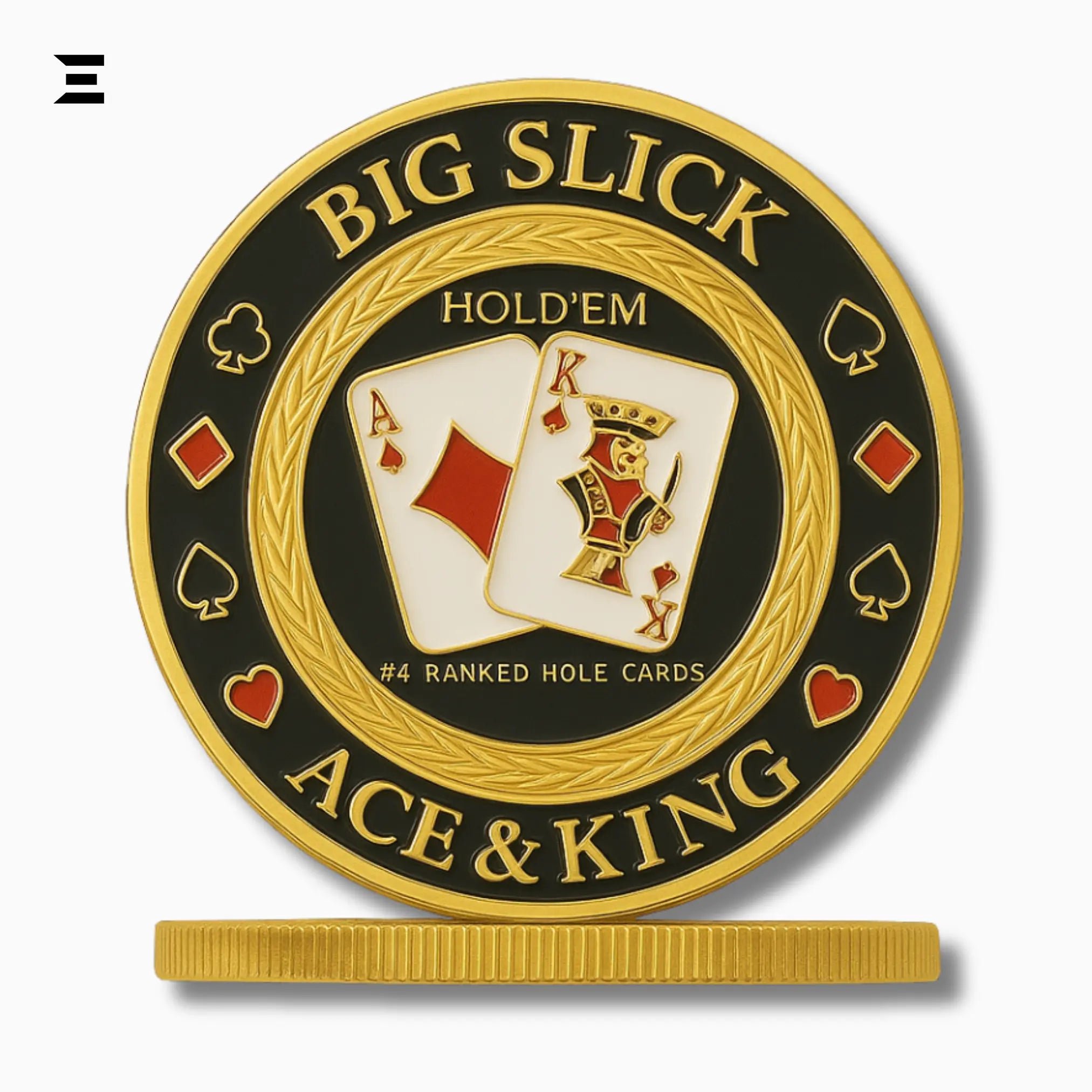 Poker Card Guard – Big Slick Ace & King | Texas Hold’em Protector Coin - IBRELIA