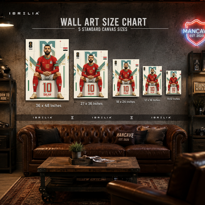 Mohamed Salah FIFA World Cup 2026 Wall Art – Egypt Football Legend | IBRELIA™