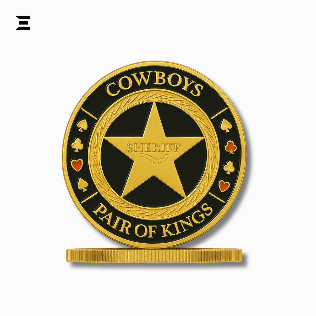 Poker Card Guard – Cowboys Pair of Kings | Sheriff Poker Coin IBRELIA