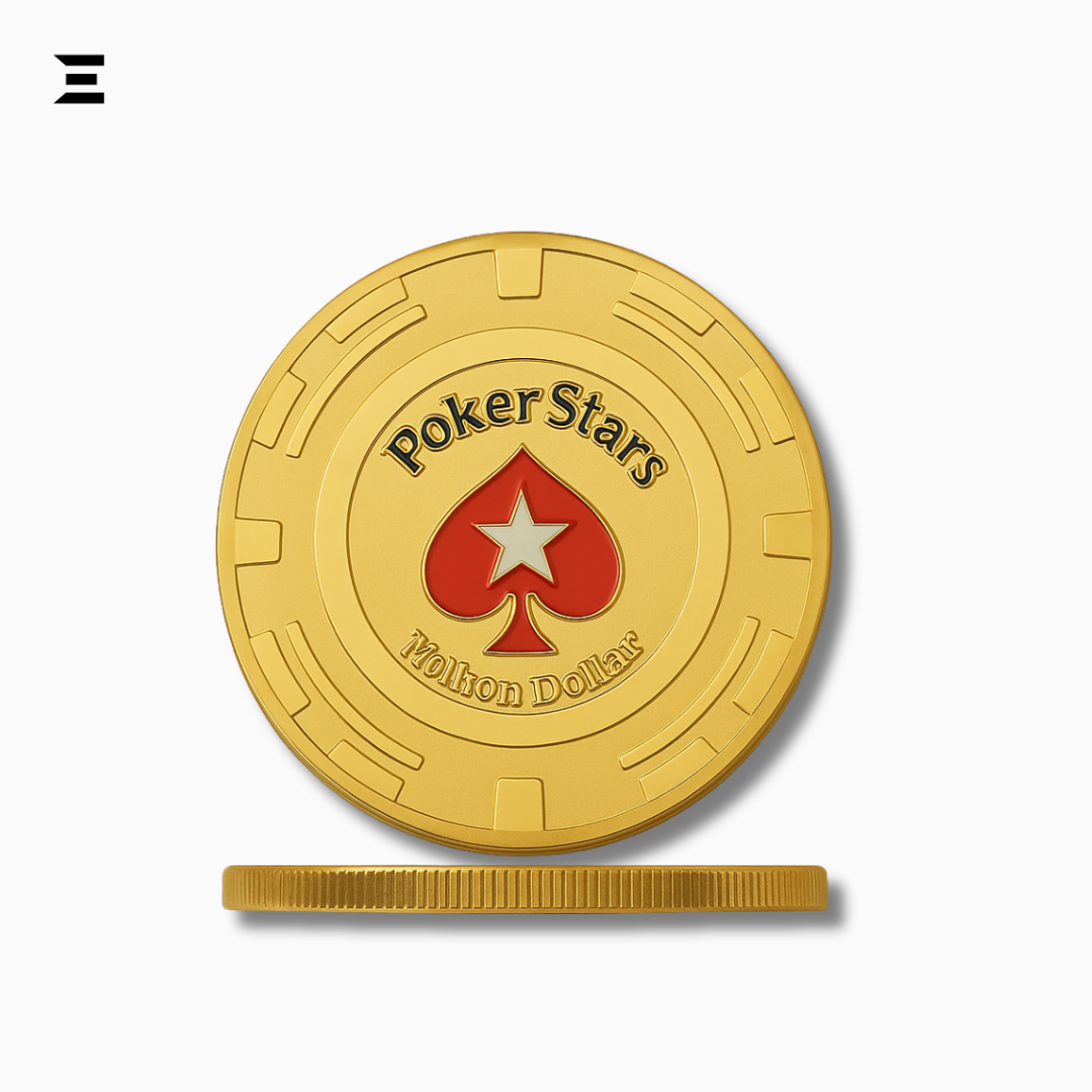 Poker Card Guard – Poker Stars Logo | Gold Plated Collectible Coin IBRELIA