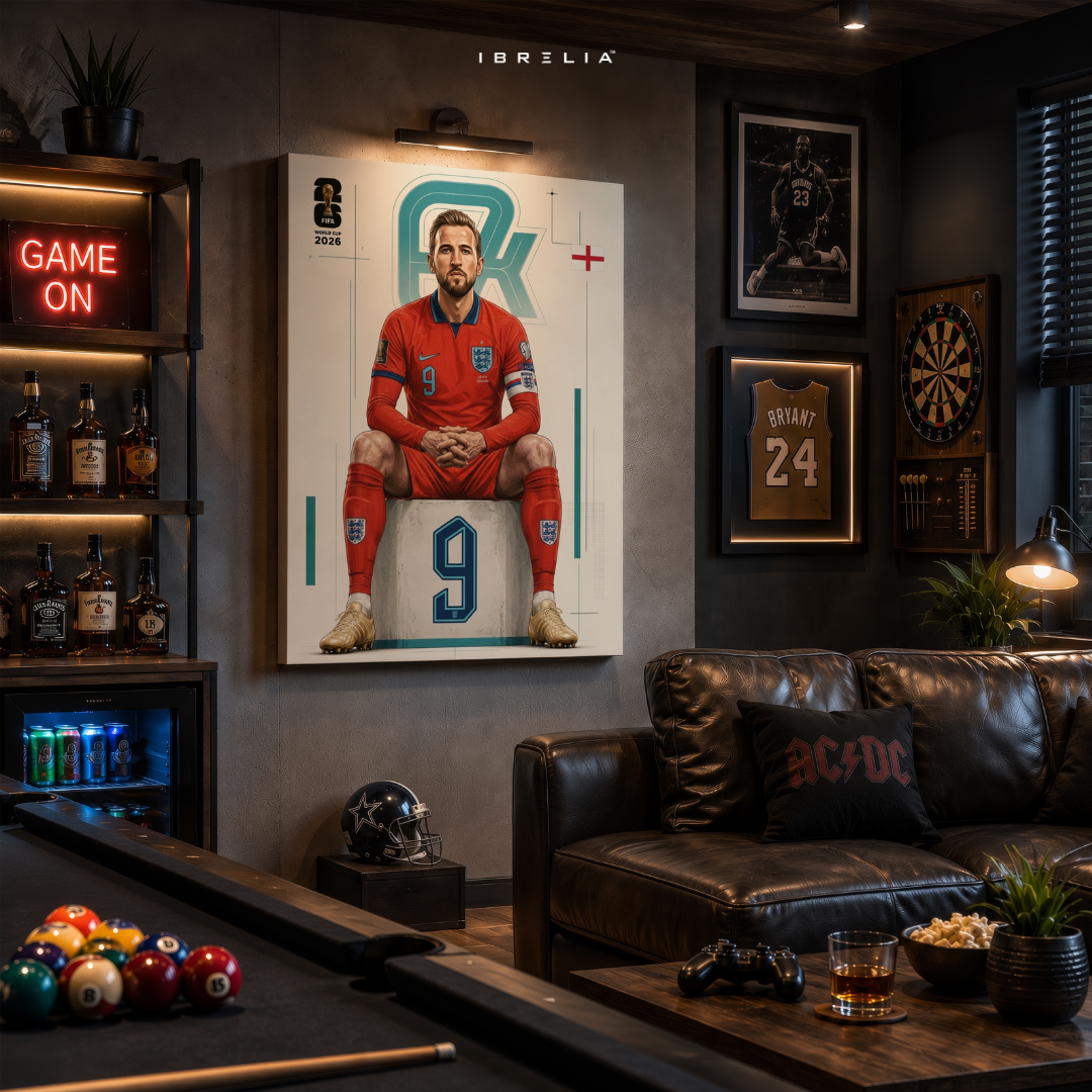 Harry Kane FIFA World Cup 2026 Wall Art – England Football Captain | IBRELIA™