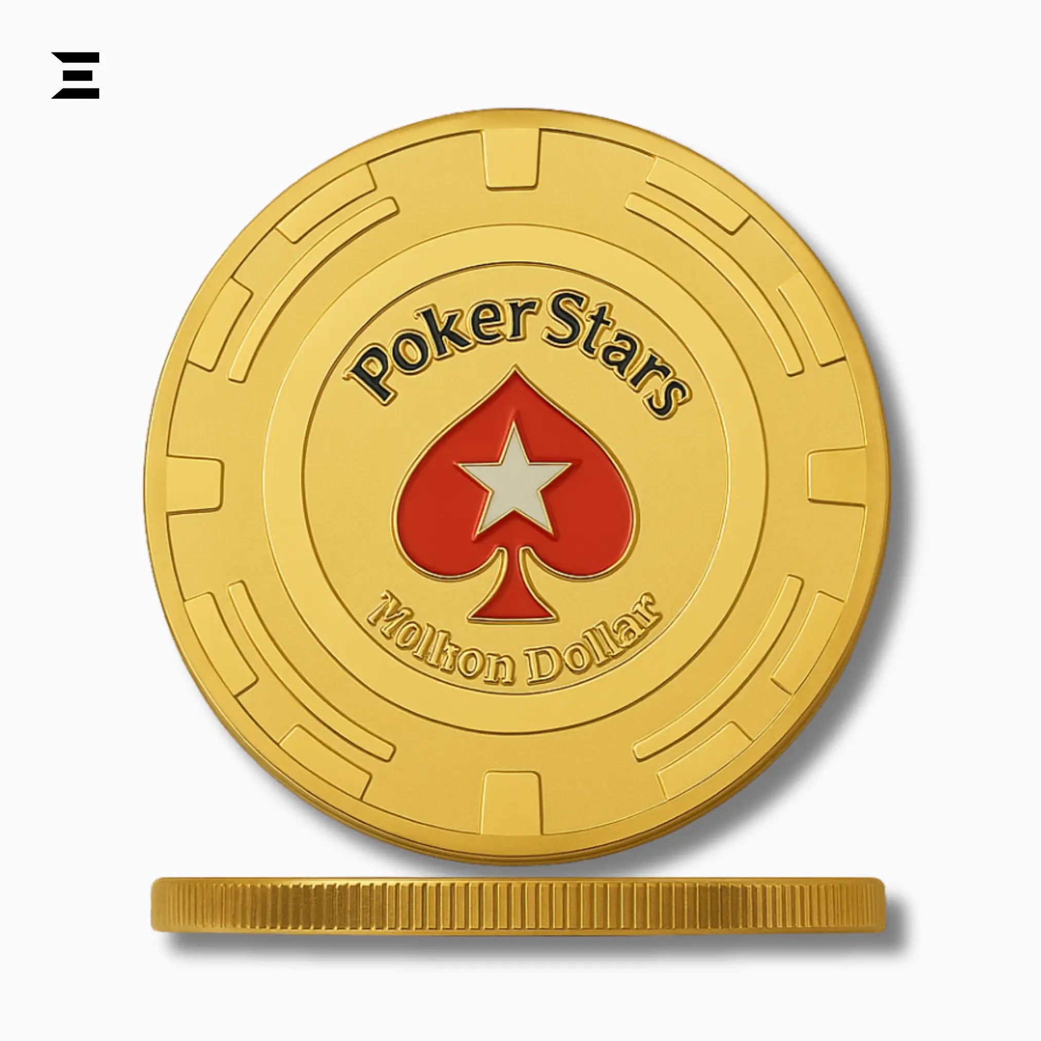 Poker Card Guard – Poker Stars Logo | Gold Plated Collectible Coin - IBRELIA