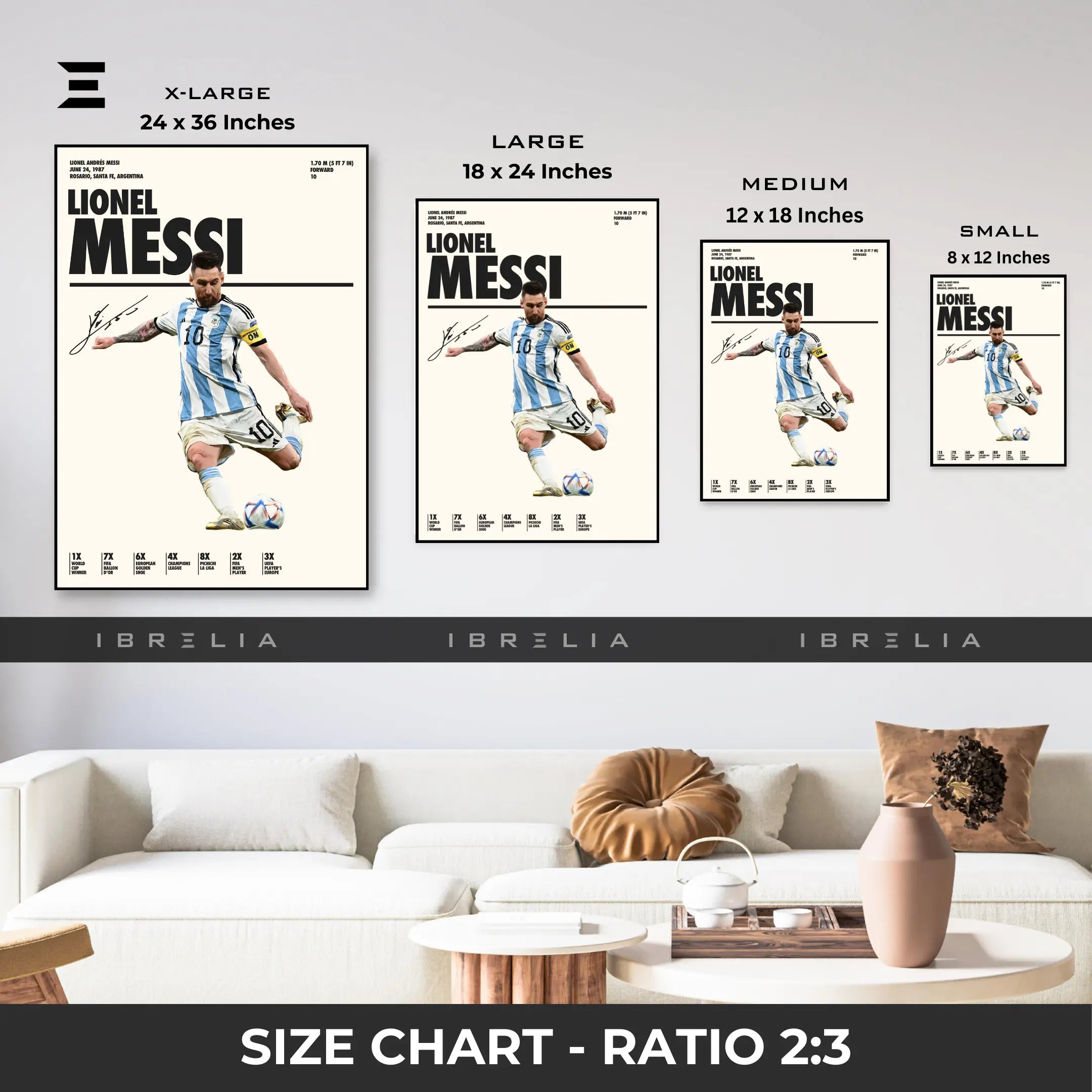 Lionel Messi Resin Wall Art – “Argentina Legend” Edition | IBRELIA IBRELIA