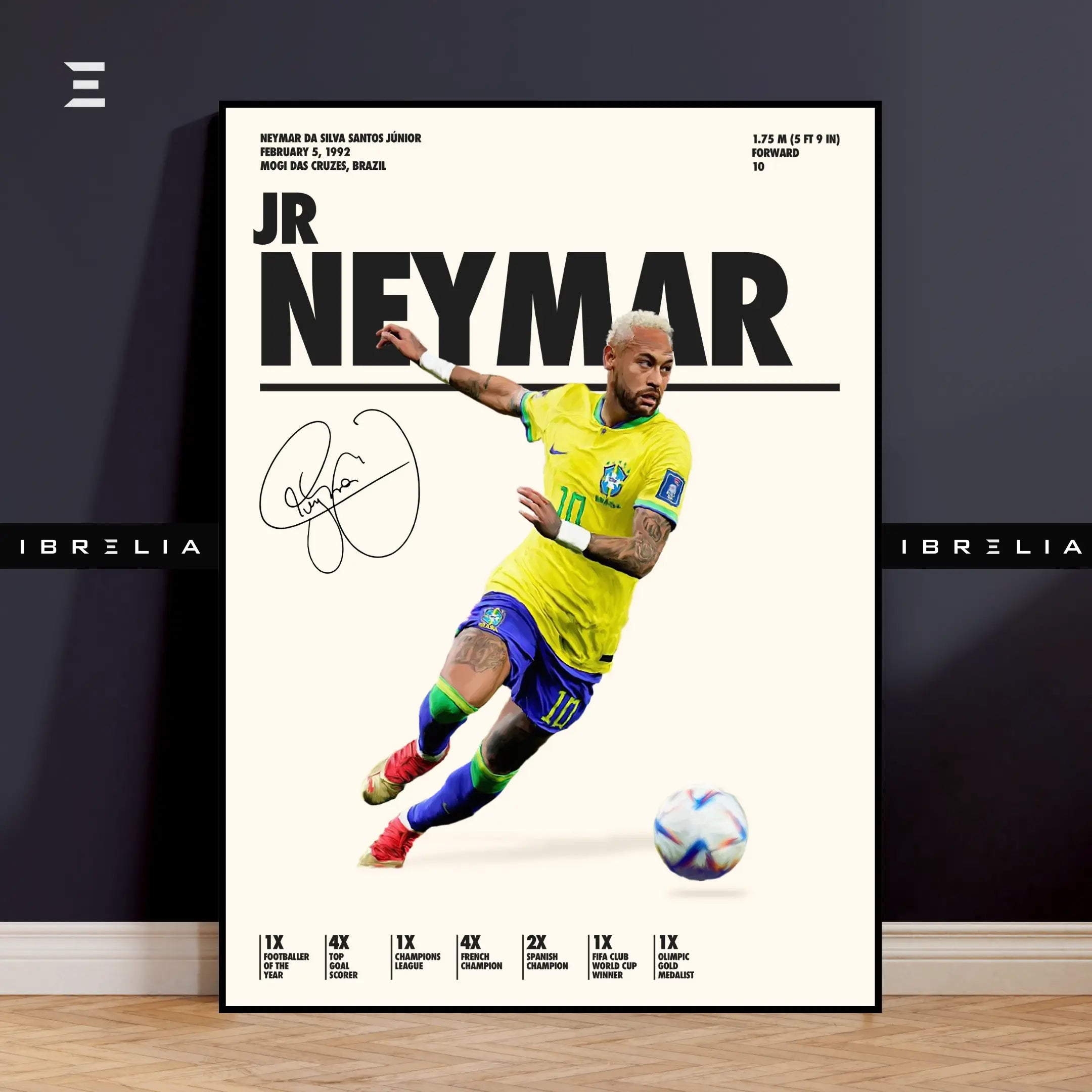Neymar Jr Resin Wall Art – “Brazil Icon” Edition | IBRELIA IBRELIA