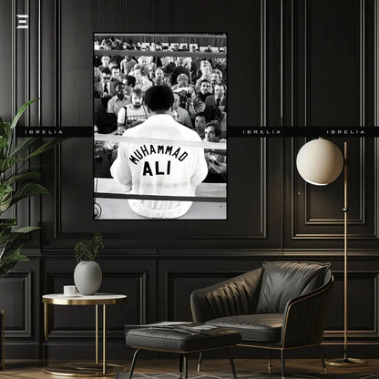 Premium Resin Coated Wall Art – Muhammad Ali Press Conference Frame | IBRELIA Pakistan IBRELIA