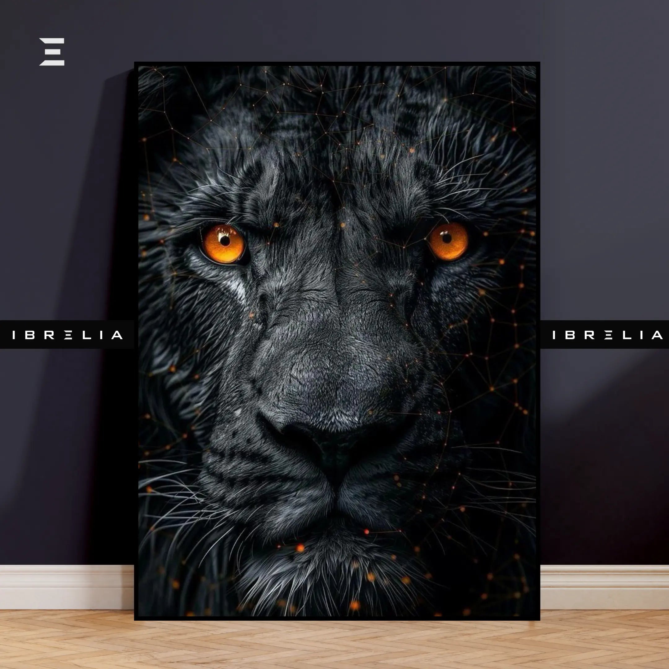 Lion Power Resin Wall Art – “Golden Eyes” Edition | IBRELIA IBRELIA