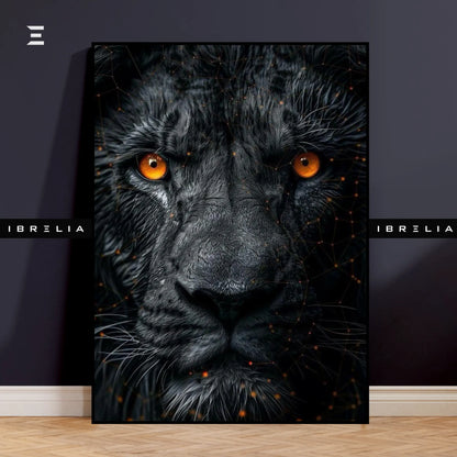 Lion Power Resin Wall Art – “Golden Eyes” Edition | IBRELIA IBRELIA