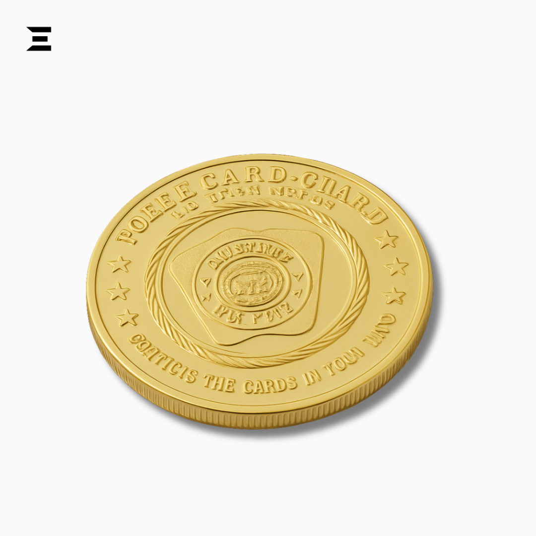 Poker Card Guard – Pot Committed | Gold Plated Souvenir Coin IBRELIA