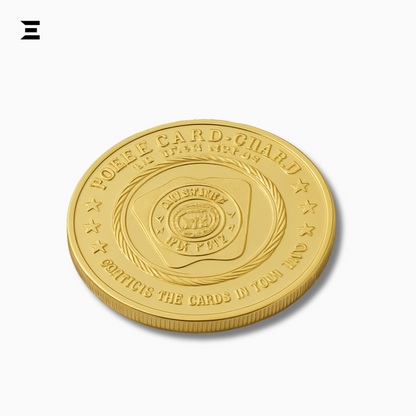 Poker Card Guard – Pot Committed | Gold Plated Souvenir Coin IBRELIA