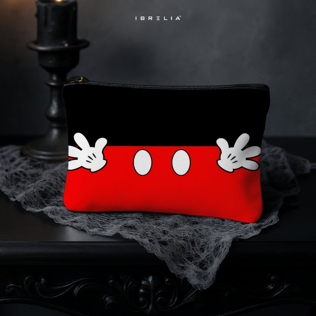 Classic Cartoon Mouse Makeup & Pencil Pouch – Double-Sided Print – IBRELIA™ IBRELIA