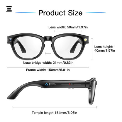 AI Smart Shooting Glasses with Camera, Music & Voice Assistant – IBRELIA™ IBRELIA