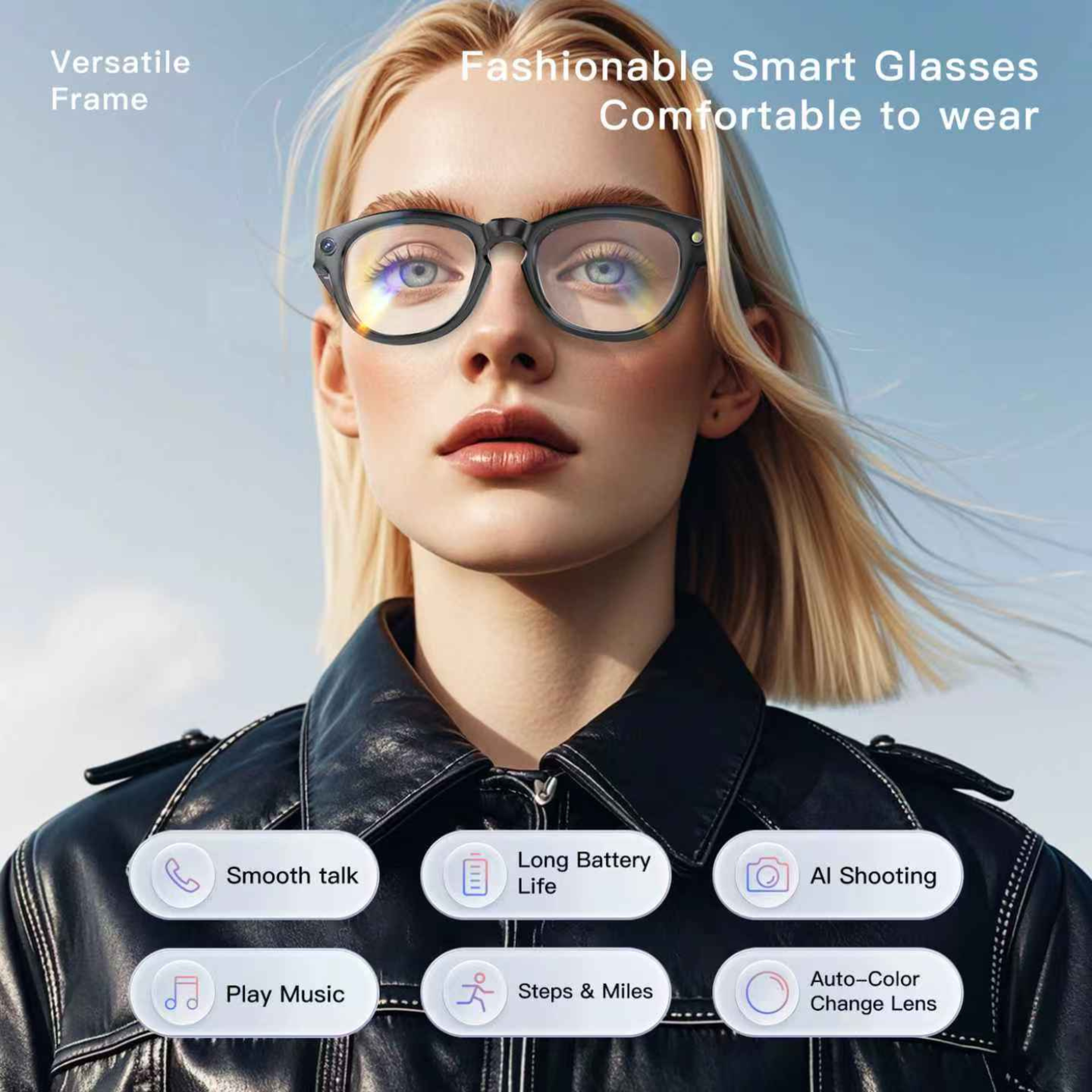 AI Smart Shooting Glasses with Camera, Music & Voice Assistant – IBRELIA™ IBRELIA