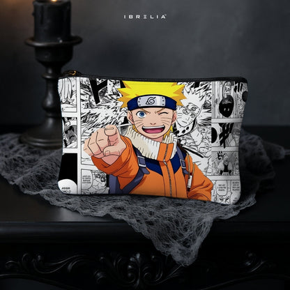 Anime Ninja Hero Makeup & Pencil Pouch – Double-Sided Print – IBRELIA™ IBRELIA