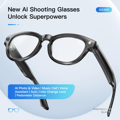 AI Smart Shooting Glasses with Camera, Music & Voice Assistant – IBRELIA™ IBRELIA