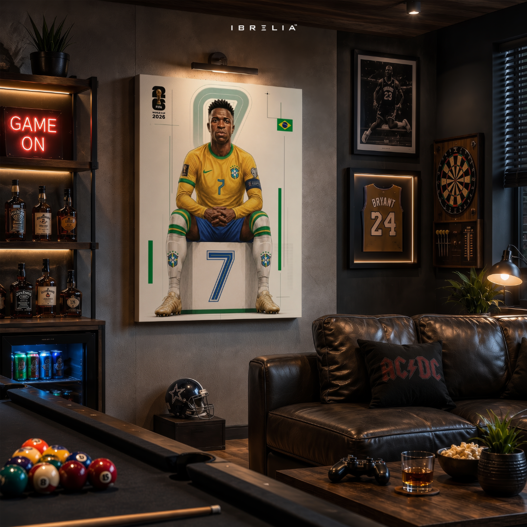 Vinícius Júnior FIFA World Cup 2026 Wall Art – Brazil Football Superstar | IBRELIA™