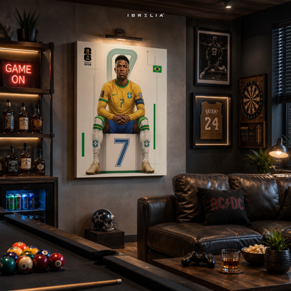 Vinícius Júnior FIFA World Cup 2026 Wall Art – Brazil Football Superstar | IBRELIA™