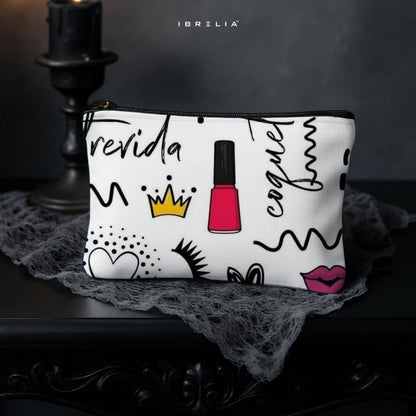 Beauty Icons Makeup & Pencil Pouch – Double-Sided Print – IBRELIA™ IBRELIA