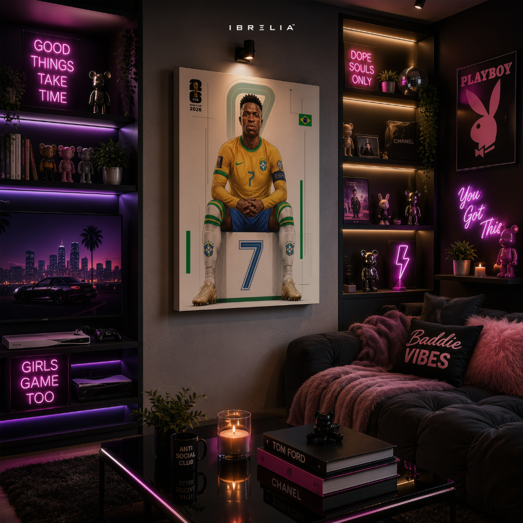 Vinícius Júnior FIFA World Cup 2026 Wall Art – Brazil Football Superstar | IBRELIA™