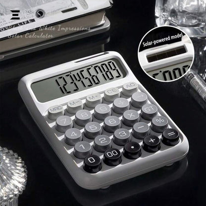 Solar Powered Desktop Calculator – 12 Digit Large Display IBRELIA