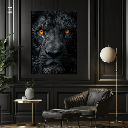 Lion Power Resin Wall Art – “Golden Eyes” Edition | IBRELIA IBRELIA