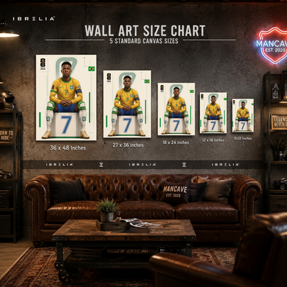 Vinícius Júnior FIFA World Cup 2026 Wall Art – Brazil Football Superstar | IBRELIA™