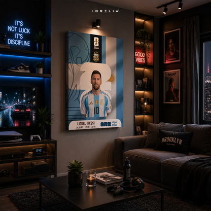 Lionel Messi FIFA World Cup 2026 Wall Art – Argentina Football Legend | IBRELIA™
