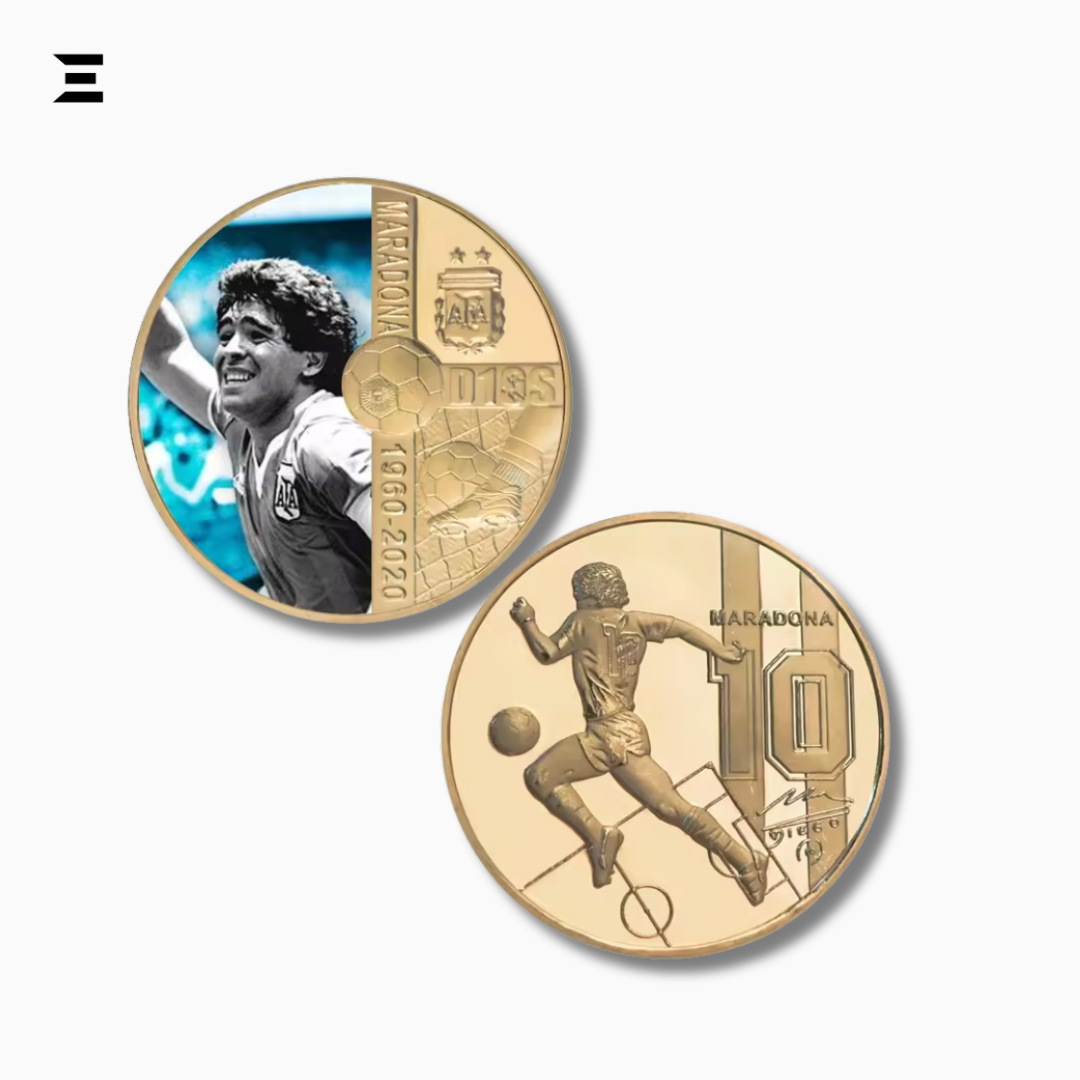 1960–2020 Diego Maradona Gold Plated Commemorative Coin Set – Football Legend Tribute Souvenir IBRELIA