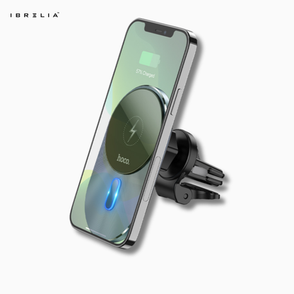 HOCO CA91 Magic Magnetic Wireless Car Charger – 15W MagSafe Fast Charging Air Vent Holder | IBRELIA™