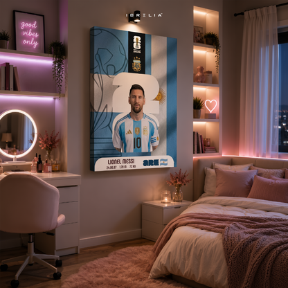 Lionel Messi FIFA World Cup 2026 Wall Art – Argentina Football Legend | IBRELIA™