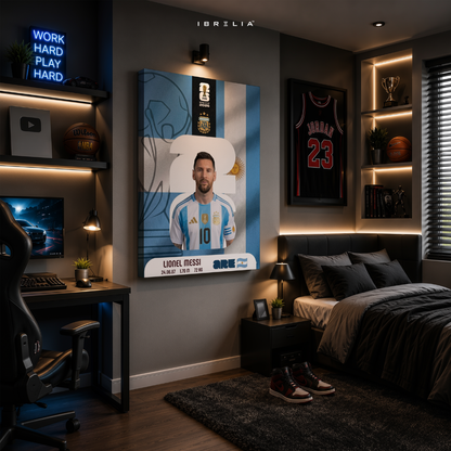 Lionel Messi FIFA World Cup 2026 Wall Art – Argentina Football Legend | IBRELIA™