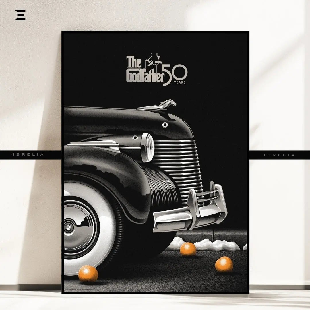 Premium Resin Coated Wall Art – The Godfather 50 Years Car & Oranges Collectible | IBRELIA Pakistan IBRELIA