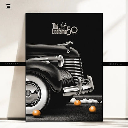 Premium Resin Coated Wall Art – The Godfather 50 Years Car & Oranges Collectible | IBRELIA Pakistan IBRELIA