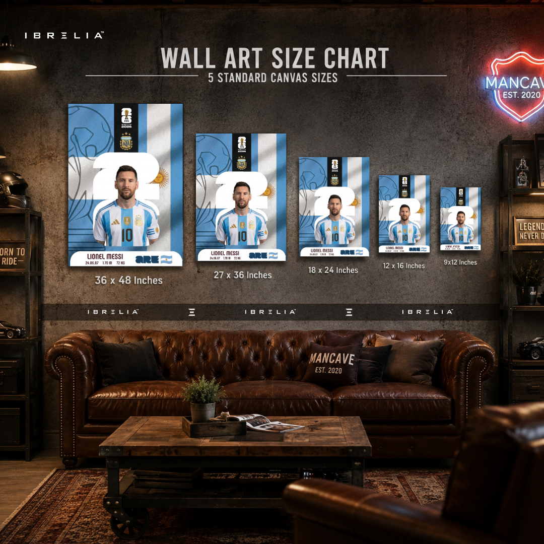 Lionel Messi FIFA World Cup 2026 Wall Art – Argentina Football Legend | IBRELIA™