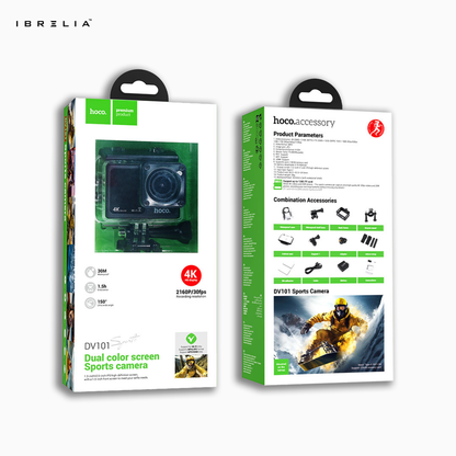 HOCO DV101 Dual-Screen 4K Sports Action Camera | IBRELIA™