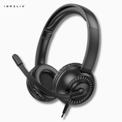 HOCO W112 Clear Call Headset – Professional Wired Headphones with Mic | IBRELIA™