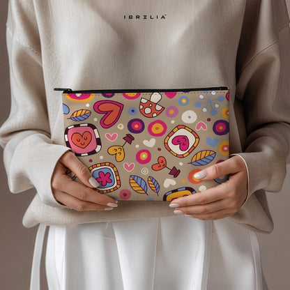 Pop Culture Cartoon Mix Makeup & Pencil Pouch – Double-Sided Print – IBRELIA™ IBRELIA