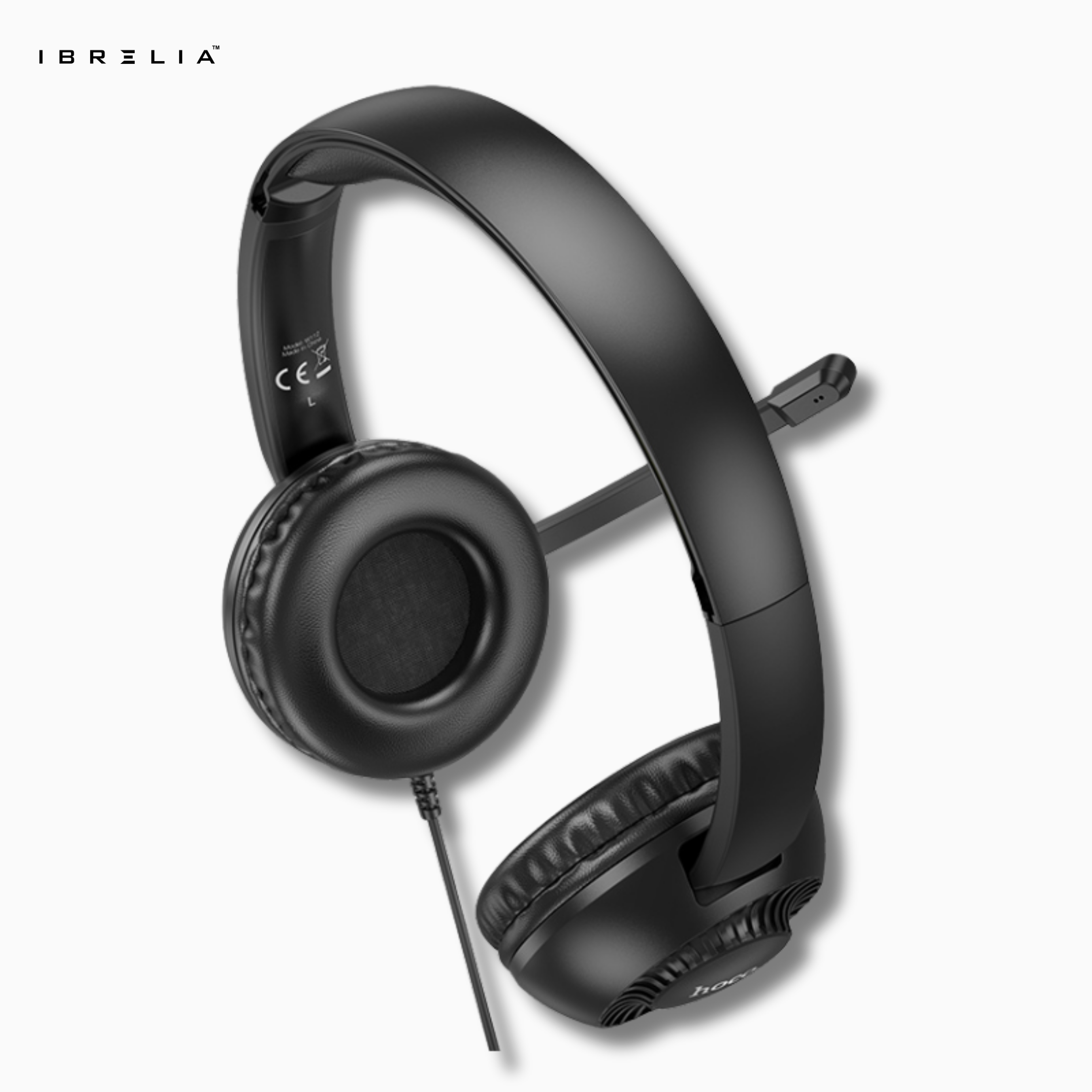 HOCO W112 Clear Call Headset – Professional Wired Headphones with Mic | IBRELIA™