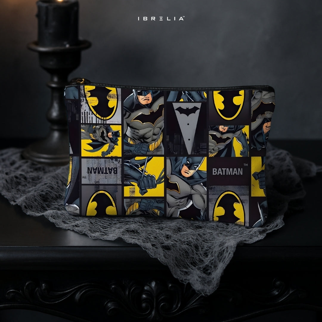 Dark Knight Comic Makeup & Pencil Pouch – Double-Sided Print – IBRELIA™ IBRELIA