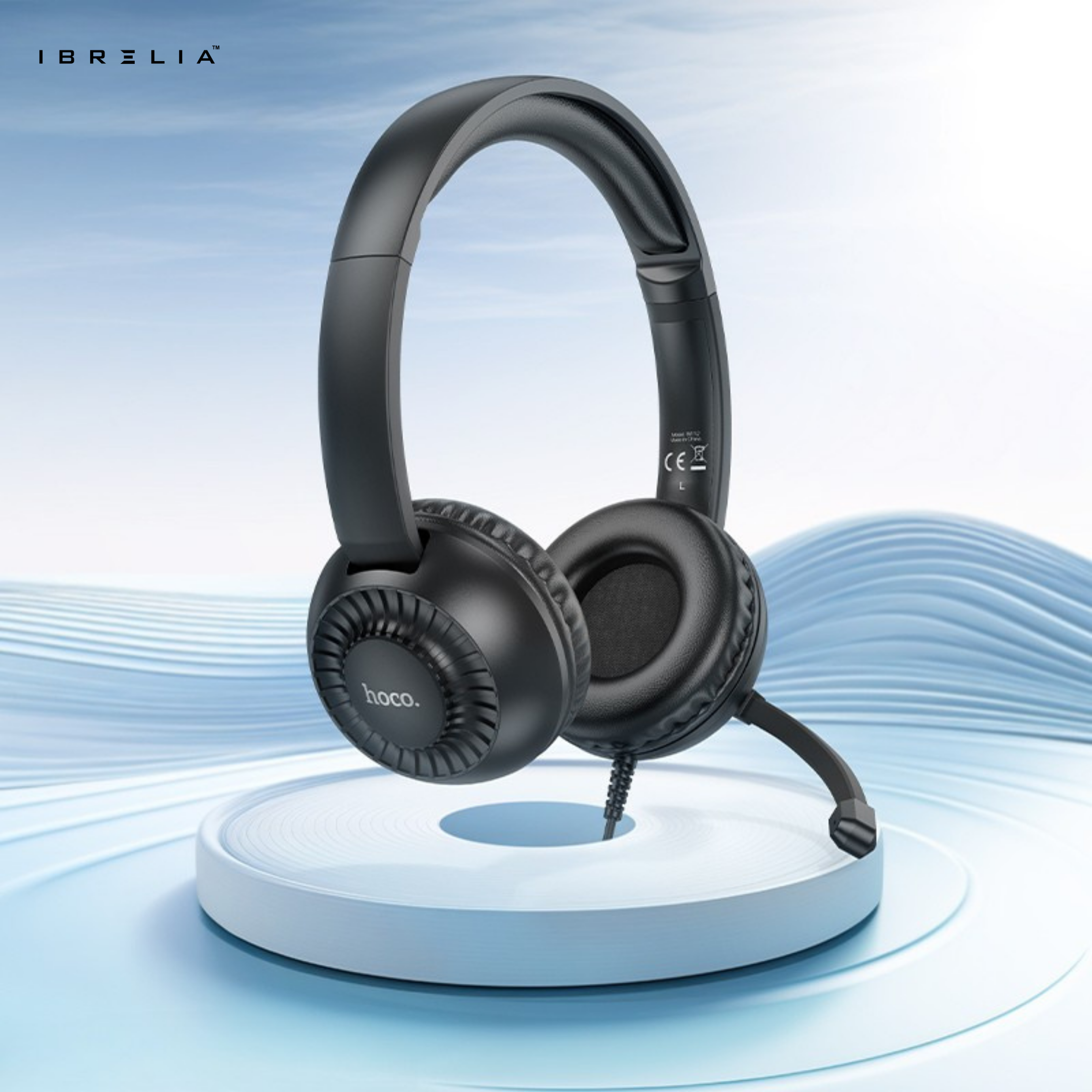 HOCO W112 Clear Call Headset – Professional Wired Headphones with Mic | IBRELIA™
