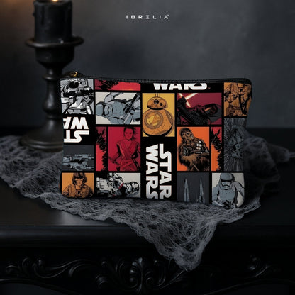 Galactic Space Saga Makeup & Pencil Pouch – Double-Sided Print – IBRELIA™ IBRELIA
