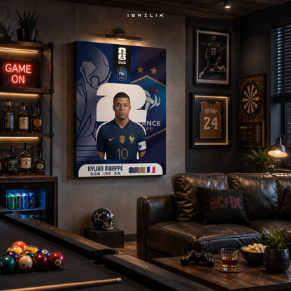 Kylian Mbappé FIFA World Cup 2026 Wall Art – France Football Superstar | IBRELIA™