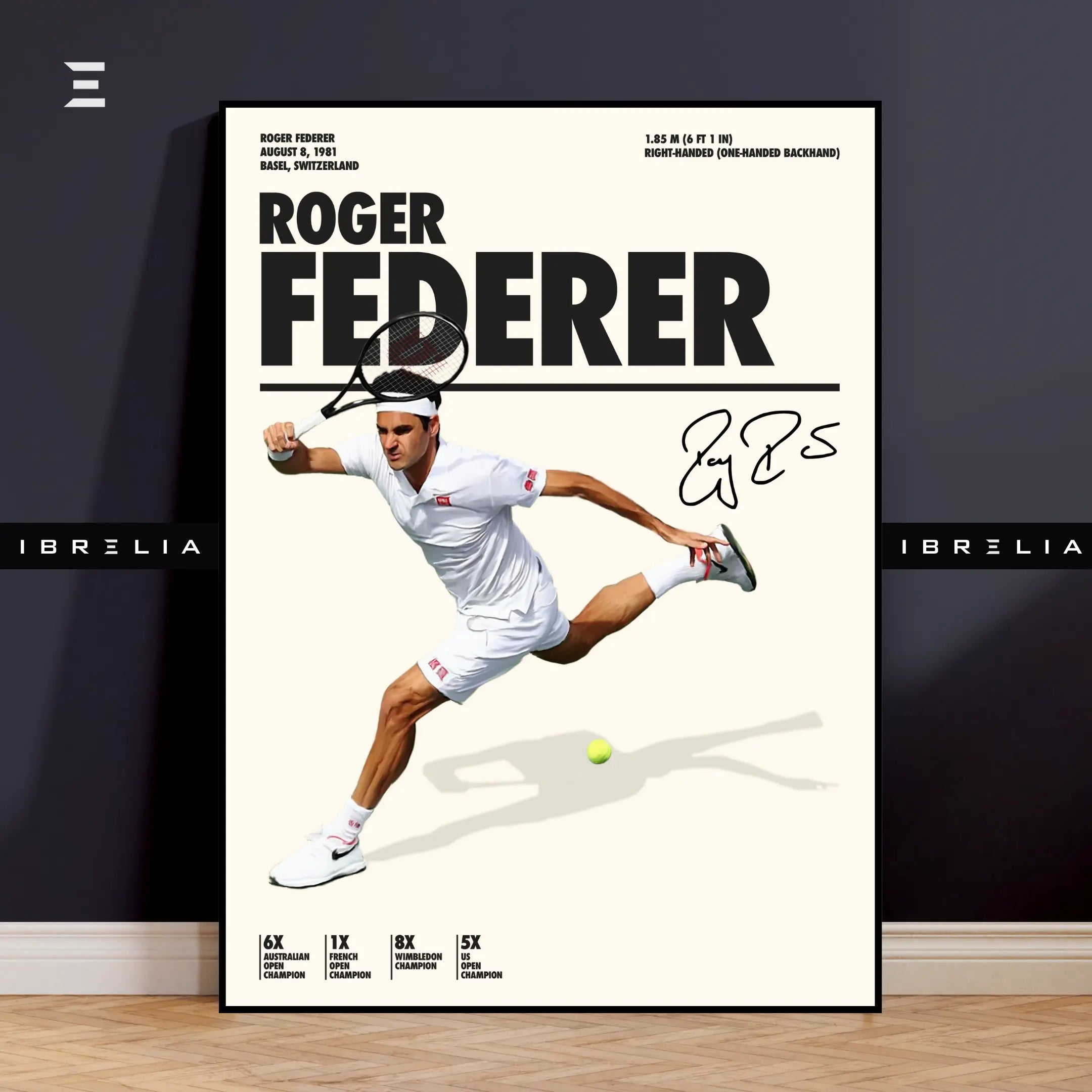 Roger Federer Resin Wall Art – “The Maestro” Edition | IBRELIA IBRELIA