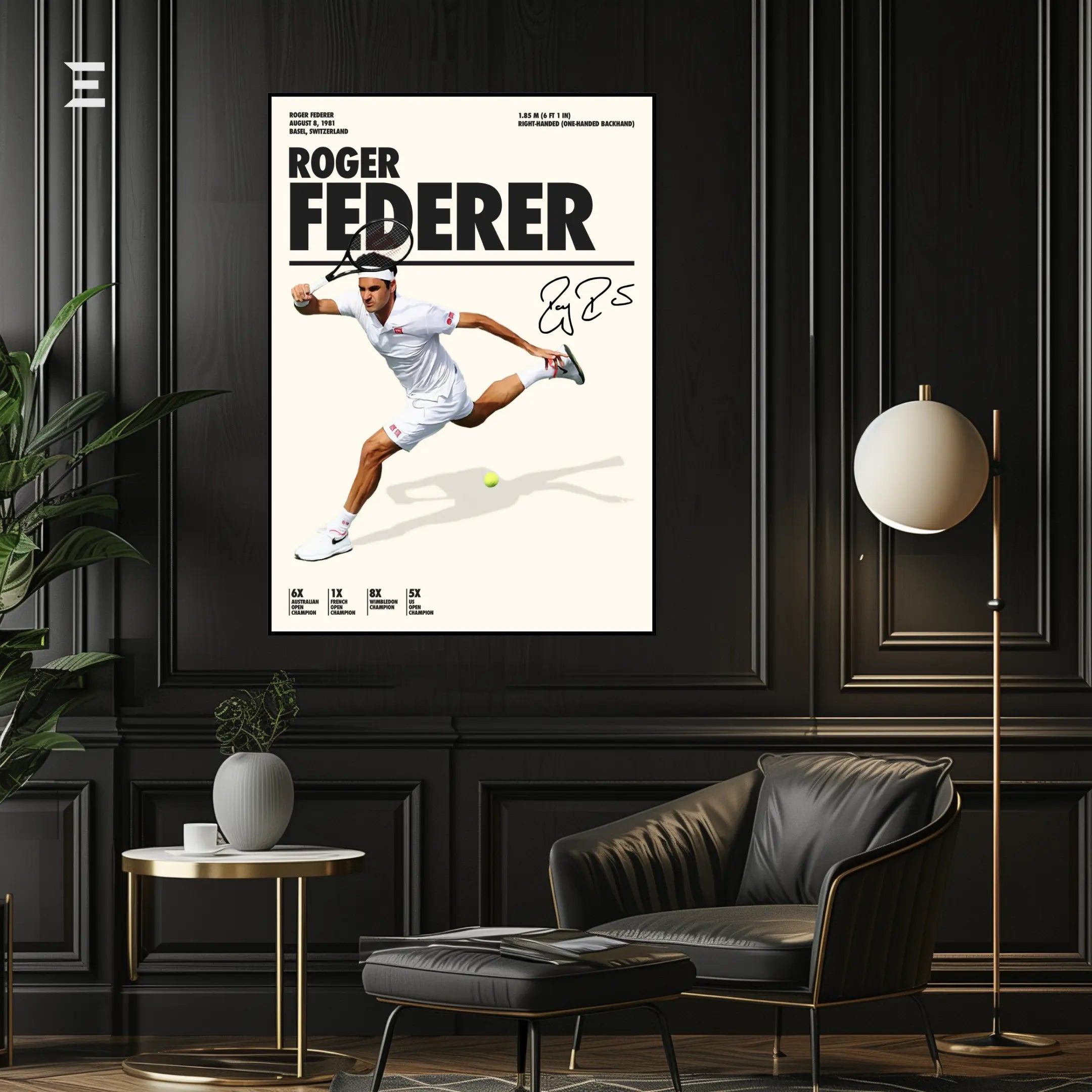 Roger Federer Resin Wall Art – “The Maestro” Edition | IBRELIA IBRELIA