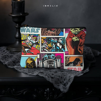 Vintage Galaxy Comic Makeup & Pencil Pouch – Double-Sided Print – IBRELIA™ IBRELIA