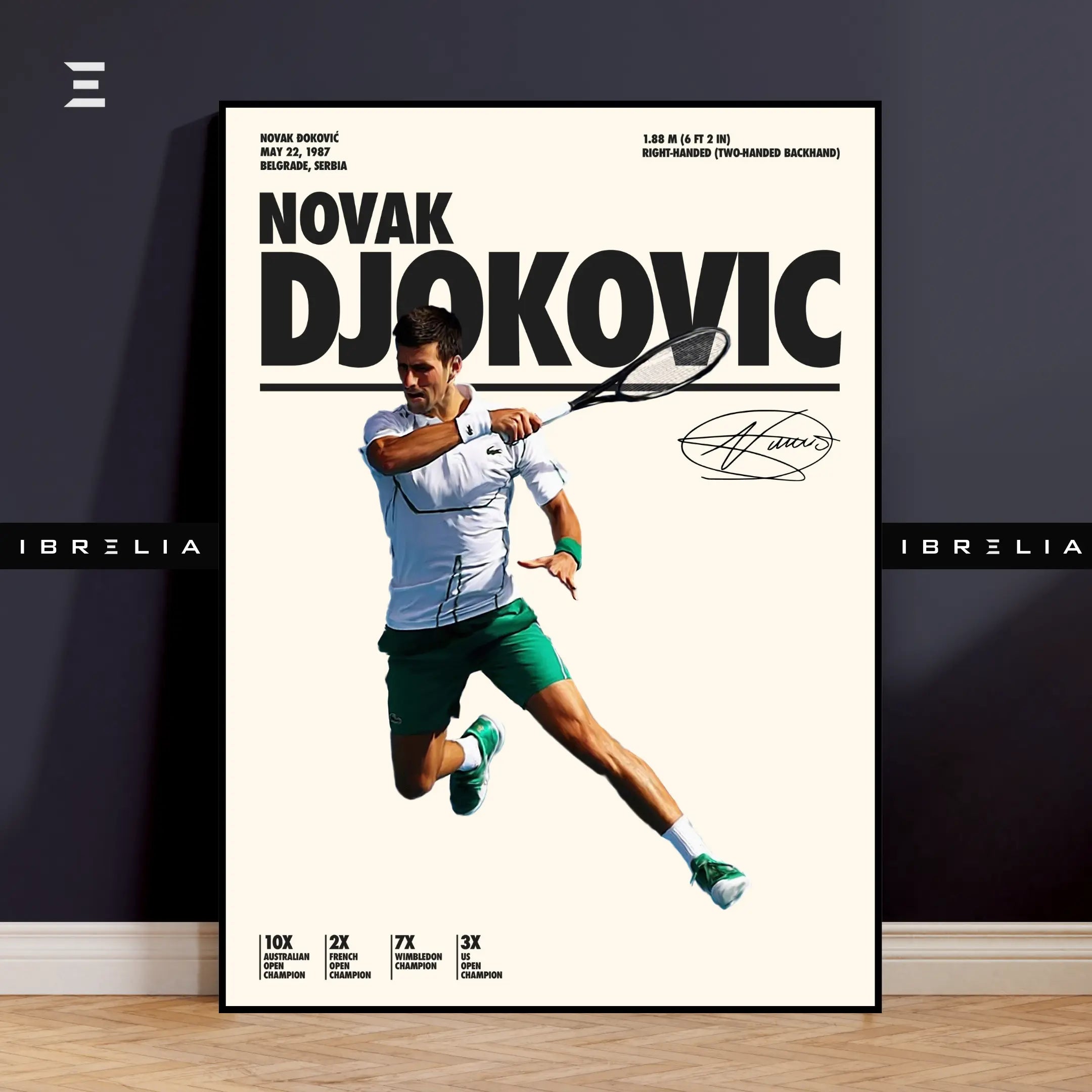 Novak Djokovic Resin Wall Art – “The Champion” Edition | IBRELIA IBRELIA