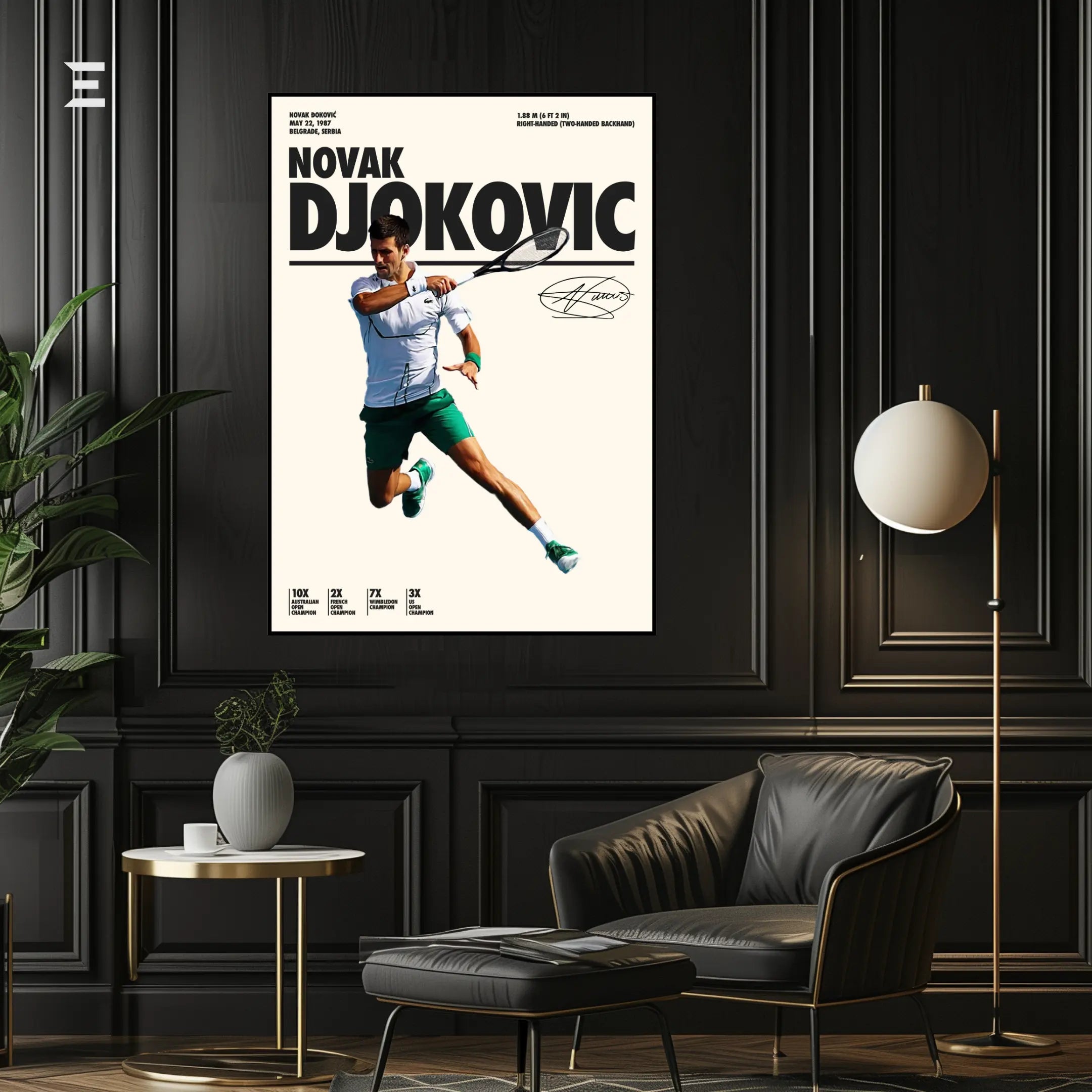 Novak Djokovic Resin Wall Art – “The Champion” Edition | IBRELIA IBRELIA