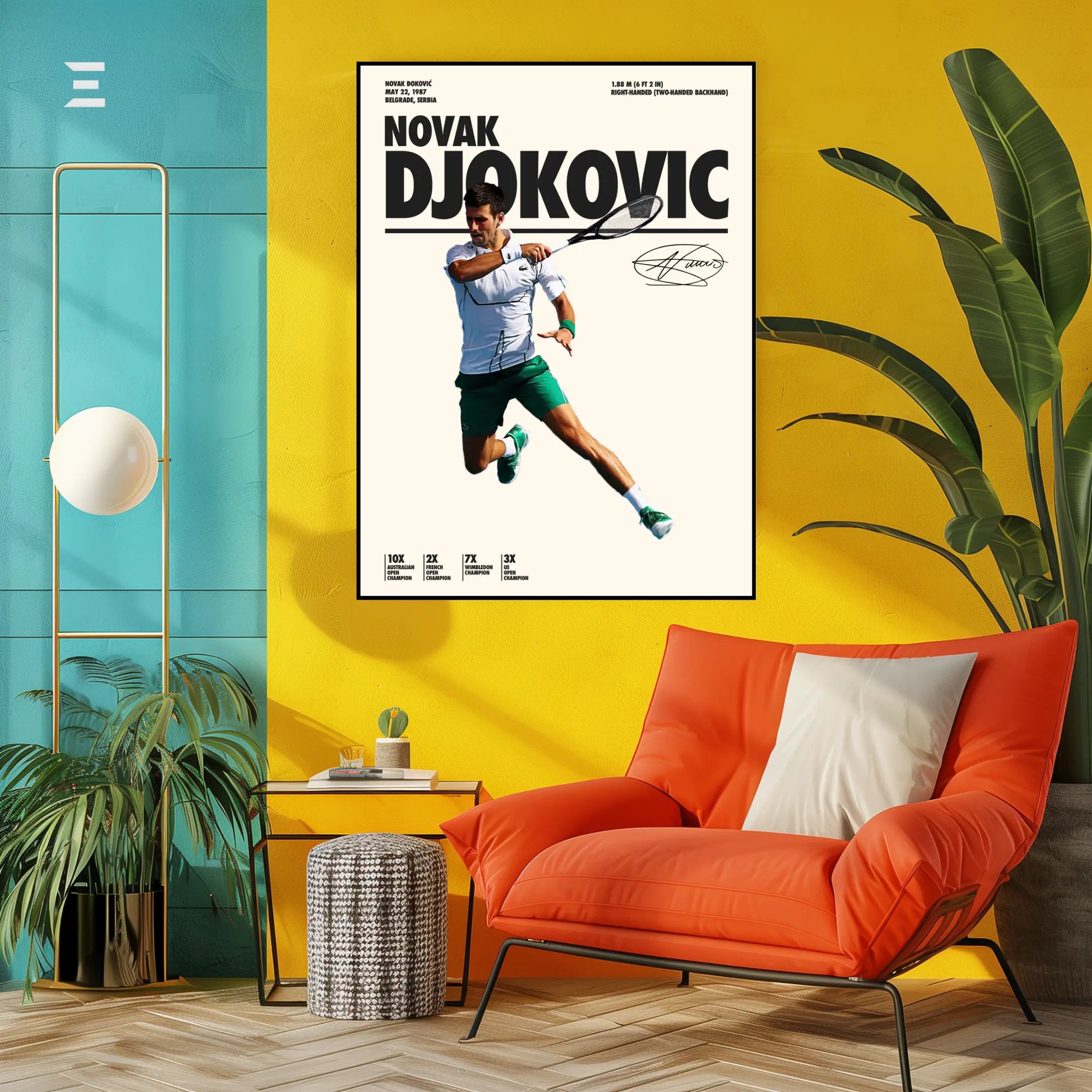 Novak Djokovic Resin Wall Art – “The Champion” Edition | IBRELIA IBRELIA